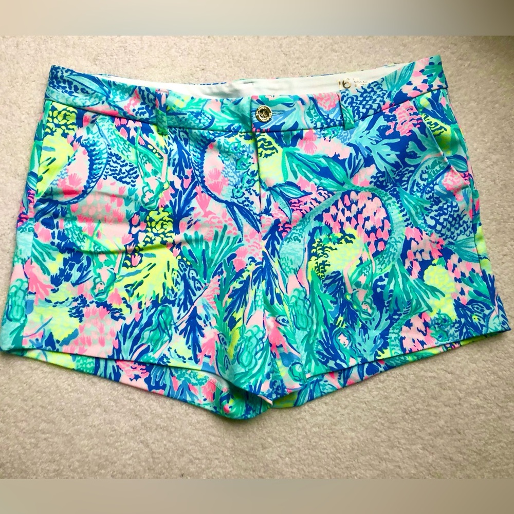 Lilly Pulitzer Callahan Shorts Size 16 Mermaid Cove NWOT